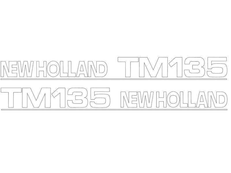 Decal Set - Ford / New Holland TM135 - Sparex Part S.152893