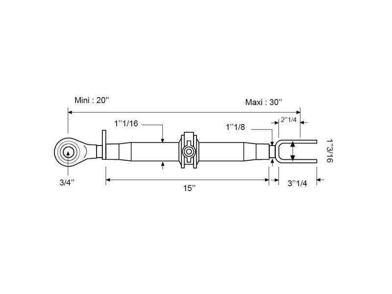 Sparex Ratchet Link Assembly - Ball and Clevis | S.15294 - Product Image 3