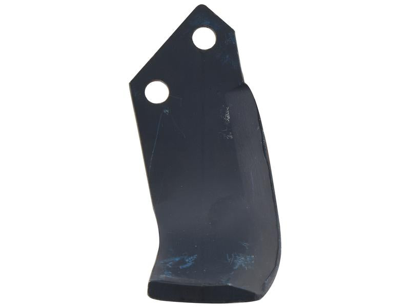 Hardfaced Rotavator Blade LH 80x9 MM Height: 215 Mm. Hole Centres: 51 Mm. Hole Ø: 16.5 Mm. Replacement for Howard - Sparex Part S.155231