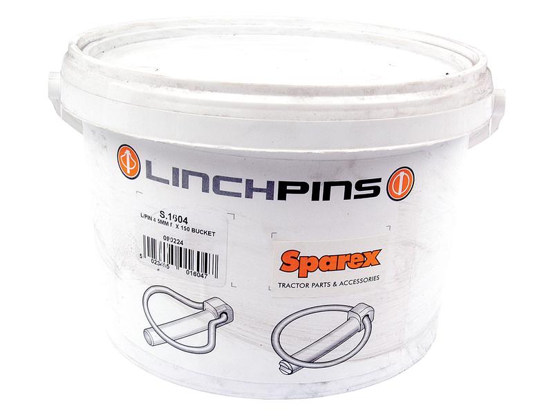 Sparex Small Bucket 150 pcs. Round Linch Pin 4.5mm x 35mm | S.1604 - Product Image 1