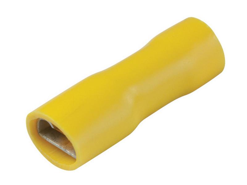 Sparex Pre Insulated Spade Terminal - Fully Insulated, Double Grip - Female, 9.5mm, Yellow (4.0 - 6.0mm), (Bag | S.163571 - Product Image 1