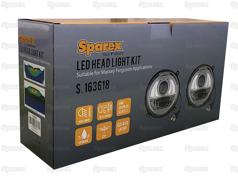 Sparex LED Head Light Kit, Interference: Class 3, RH & LH (RH Dip), 1560 - 2760 Lumens Raw, 10-30V | S.163619 - Product Image 5