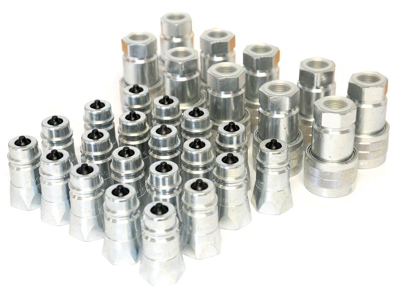 Sparex Quick Release Hydraulic Coupling Male / Female 1/2'' Body x 1/2'' BSP Female Thread (Large Bucket 30 pcs.) - Sparex Part No. S.164196