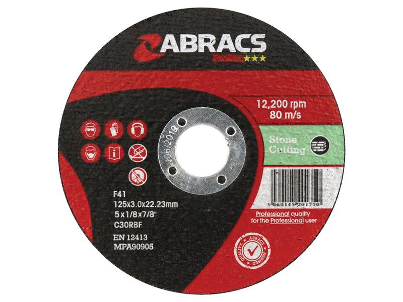 Flat Stone Cutting Disc Ø125 x 3 x 22.23mm C30RBF | High Performance, Proflex