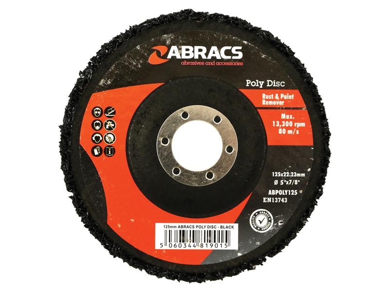 Abracs Poly Disc 125mm x 22mm Rust & Paint Removal Wheel | S.164790