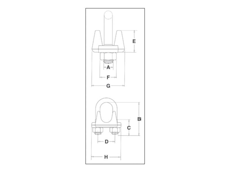 Crosby Wire Rope Clip G450 - Ø13mm (4 pcs.) | S.164935 - Product Image 2