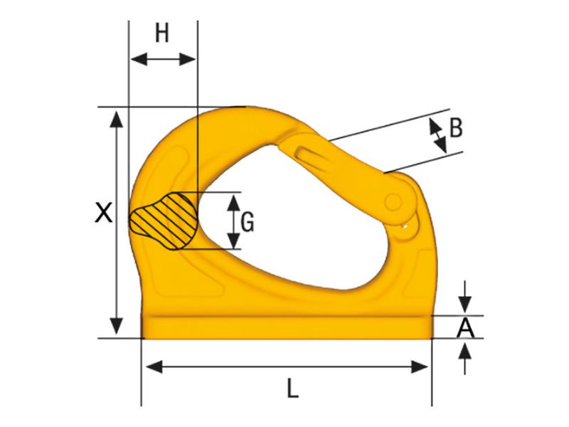 Crosby Weld-On Hook UKN - SWL: 1T | S.165052 - Product Image 3