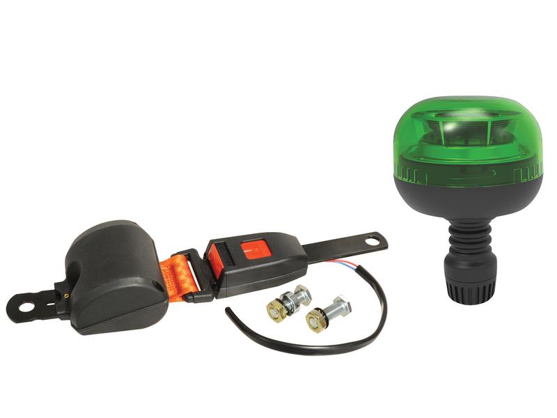 LED Beacon & Seat Belt Kit Green, Flexible Pin 12-24V | S.165465