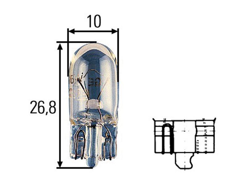 Hella Light Bulb (Halogen) W3W, 12V, 3W, W2.1x9.5d (Clamshell 2 pcs.) | S.165740 - Product Image 3
