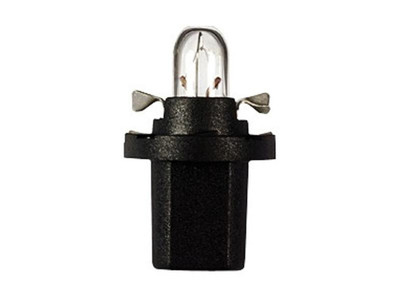 A Sparex Light Bulb (Halogen) 12V, 1.2W, BX8.4d with a black plastic base and metallic contacts, part number S.165748.