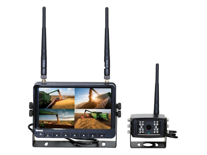 Wireless Digital Vehicle Camera System 1 x 4 Quad 7''Monitor, 1 x , Digital Wireless Camera1 x Removable sunvisor, 1 x Adjustable support, 1 x Manual x 1Remote control - Sparex Part No. S.166337
