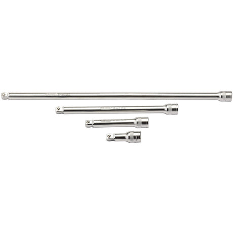 Draper Wobble Extension Bar Set, 1/2" Sq. Dr., Micro Satin Chrome (4 Piece) - H-WEXT/4 - Farming Parts