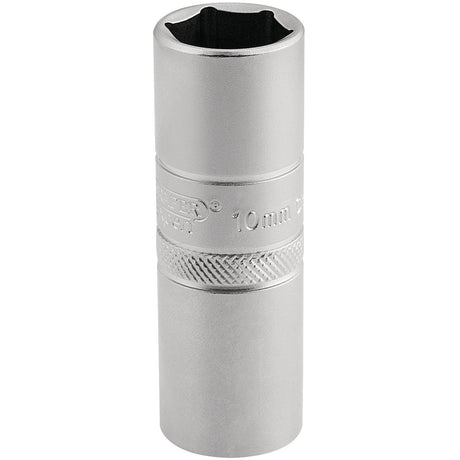 Draper 10mm Thread 6 Point Satin Chrome Spark Plug Socket, 1/2" Sq. Dr., 16mm - HT-PLUG/MS - Farming Parts