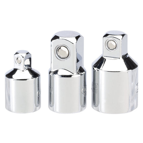 Draper Socket Converter Set, Polished Chrome (3 Piece) - D67ABC/B - Farming Parts