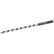 A Draper Sds+ Auger Bit, 230 X 8mm - AB-SDS, featuring a long silver spiral coating, a precision-machined pointed tip, and a hexagonal shank.