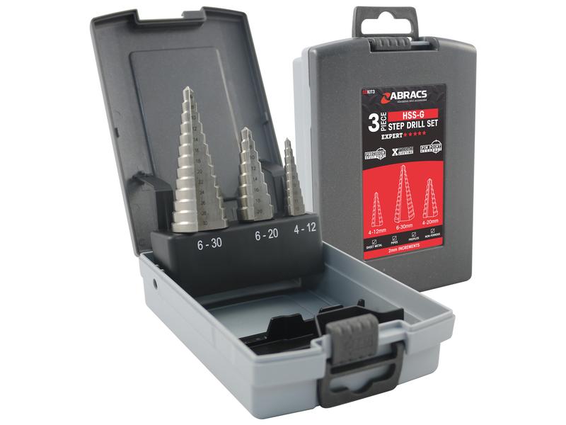 Step Drill Bit Set 3 pcs. - Sparex Part No. S.168853
