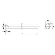 PTO Tube Lemon Profile 1.4M Durable Walterscheid Component | S.170161
