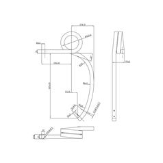 Pigtail Tine 35 x 35x625 LH for Agricultural Equipment | S.170587