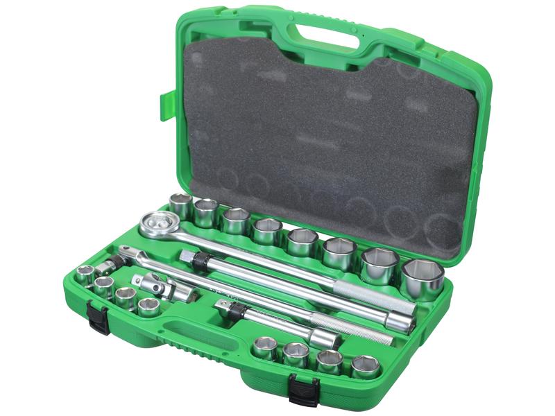 3/4'' Drive. 21 pcs. Professional Grade Flank Socket Set - Sparex Part No. S.171064