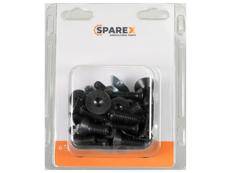 Sparex Agripak 42 pcs. Hex Countersunk Screws M6 - M12x10 - 40mm | S.172181 - Product Image 1