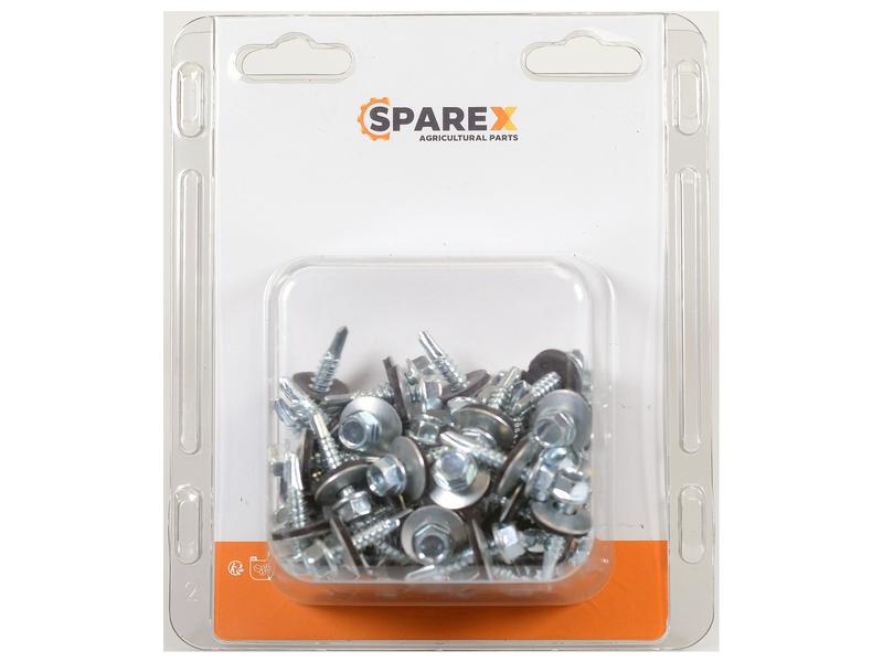 Sparex Agripak 50 pcs. HexH TEK Screws, 5.5x25mm | S.172184 - Product Image 1