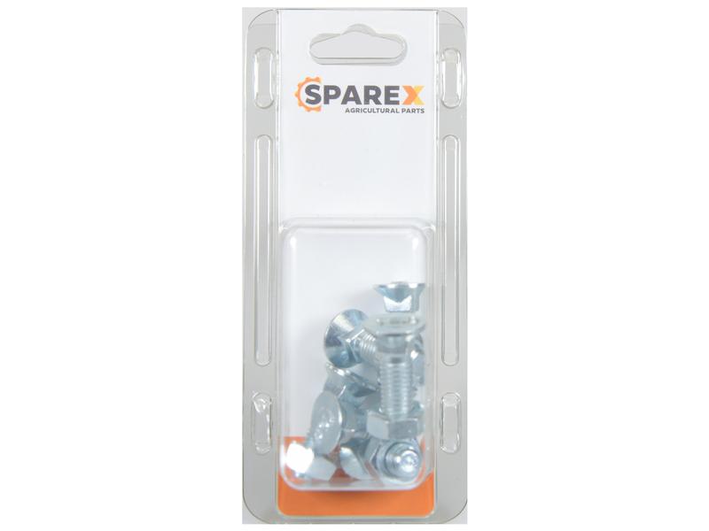 Sparex Agripak 6 pcs. Countersunk Bolt & Nut M11 x 30mm | S.172464 - Product Image 1