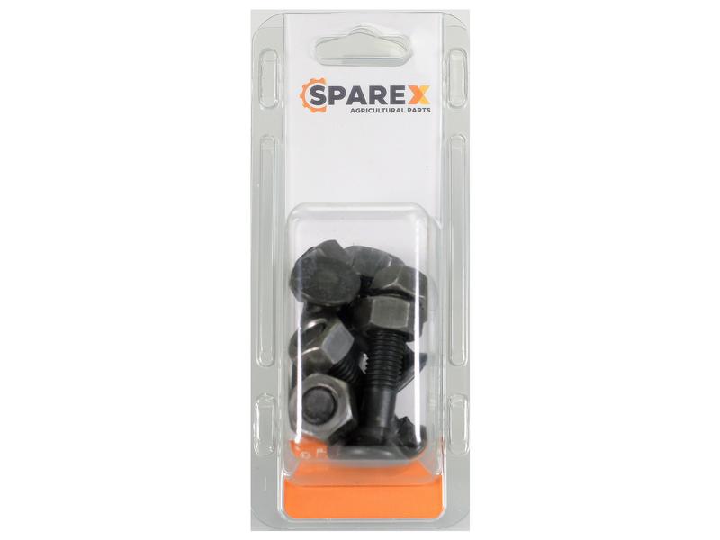 Sparex Agripak 6 pcs. Countersunk Bolt & Nut M11 x 45mm | S.172467 - Product Image 1