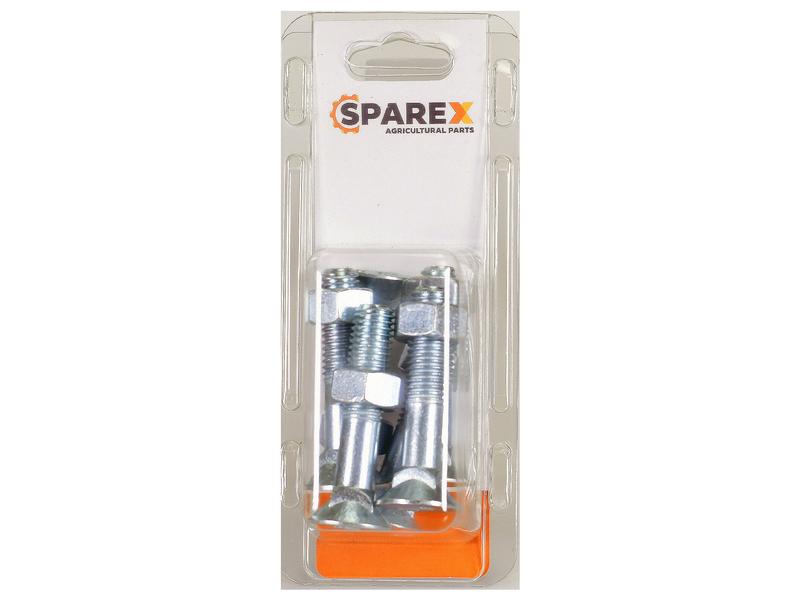 Sparex Agripak 6 pcs. Countersunk Bolt & Nut M12 x 55mm | S.172468 - Product Image 1