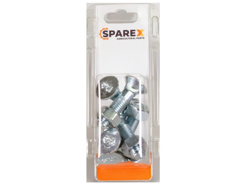 Sparex Agripak 6 pcs. Countersunk Bolt & Nut M12 x 50mm | S.172485 - Product Image 1
