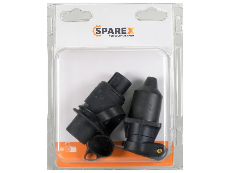 Sparex Agripak 2 pcs. 3 Pin Plug & Socket 4 Bolt Fixing | S.172740 - Product Image 1