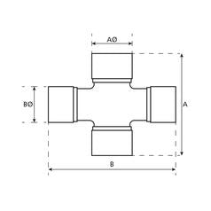 Sparex Universal Joint 27 x 75 & 24 x 91mm Standard Duty | S.173666