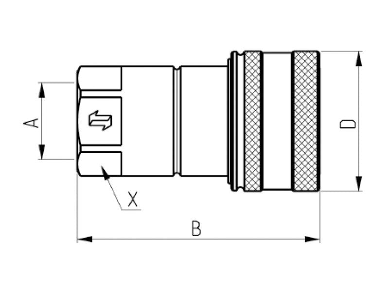 Sparex Faster Quick Release Hydraulic Coupling Female 1/2'' Body x 7/8'' ORB Female Thread | S.174496 - Product Image 3
