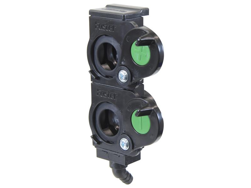 Sparex TARV Oil Collection System Double unit 55mm spacing, with Green +- Indicators, 45 Degrees | S.174504 - Product Image 2