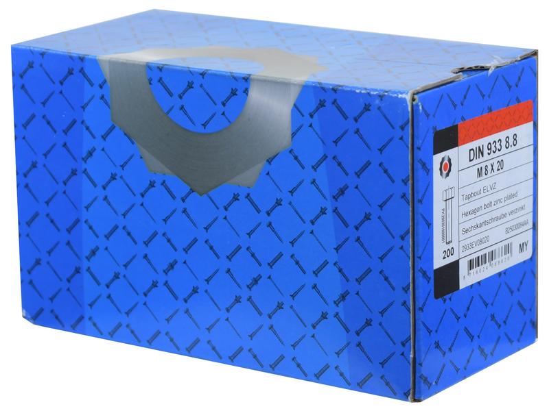 Sparex Metric Setscrew, M8x20mm (DIN 933) 8.8. | S.174599 - Product Image 2