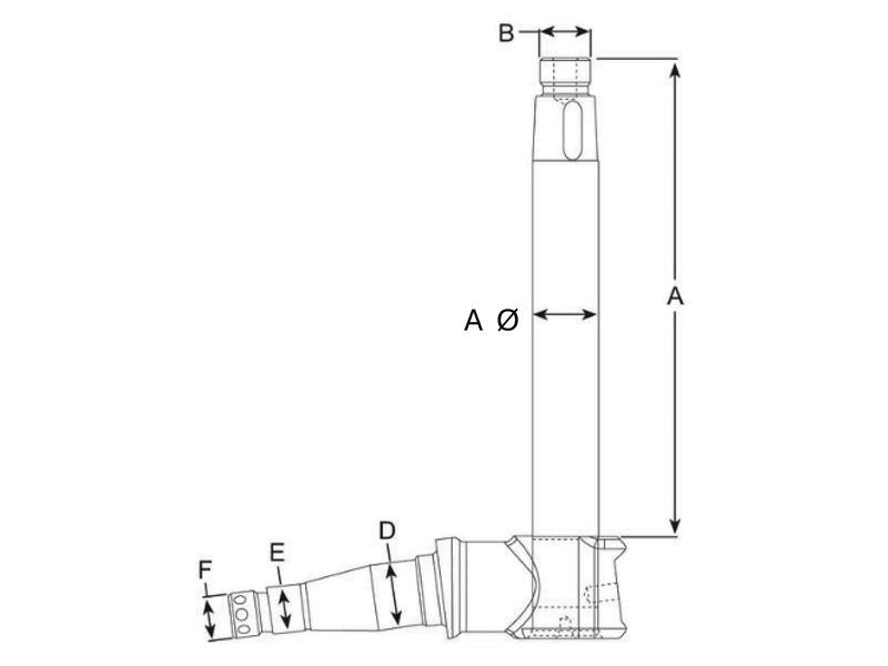 Spenco Spindle RH & LH - Orchard Type Axle (c/w Nut) | S.17551 - Product Image 2