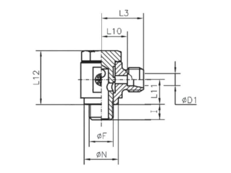 Sparex BSP Banjo 1/2'' BSP Male Banjo x 18L Male | S.178027 - Product Image 4