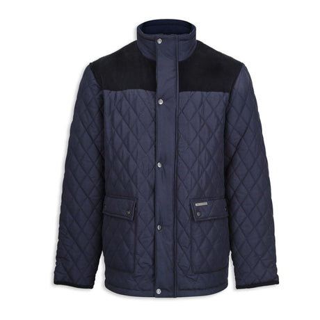 Country Estate Lewis Quilted Jacket Navy - Farming Parts