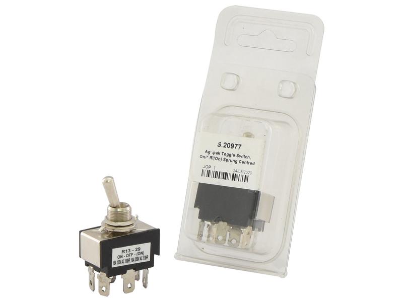 Agripak 1 pc. Toggle Switch On/Off/(On) Sprung Centred 6 Terminals | S.20977
