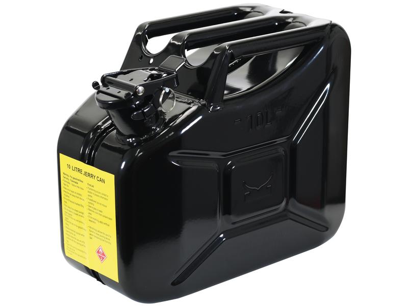 Sparex Metal Jerry Can Black 10L Heavy-Duty Diesel Fuel Storage | S.21696