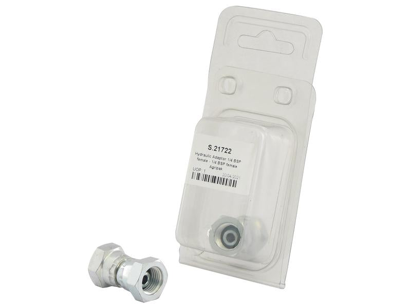 Sparex Hydraulic Adaptor 1/4'' BSP Swivel Female Connector | S.21722
