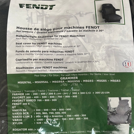 Fendt - Seat Cover - X991450003000 - Farming Parts