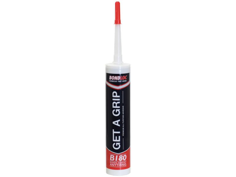 A 310ml tube of Sparex Adhesive (Sparex Part Number: S.24121) with a white body and red and black labeling, standing upright. The nozzle is attached, capped, and pointed upward. Ideal for those seeking the reliability of BondLoc products.