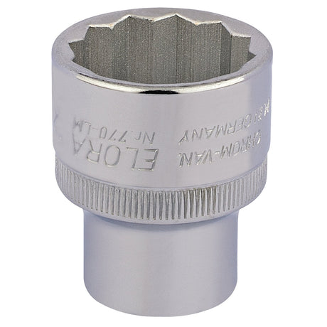 Draper Elora Bi-Hexagon Socket, 1/2" Sq. Dr., 27mm - 770-LM 27 - Farming Parts