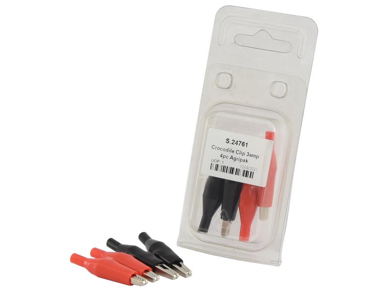 Sparex Crocodile Clip 3A 4pc Set Reliable Electrical Connector | S.24761