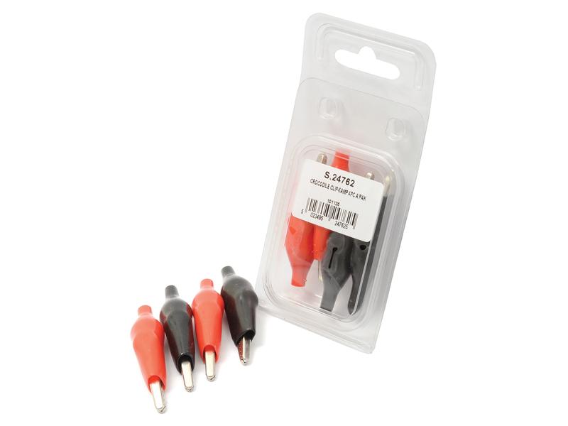 Sparex Agripak 4 pcs. Crocodile Clip - 5.0 Amps, Red Black | S.24762 - Product Image 1