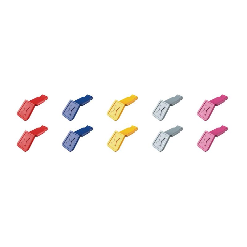 KNIPEX 00 61 10 C V01 COLORCODE CLIPS COLOR MIX 1 (10 PIECES), 122MM