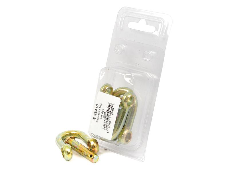 Sparex Agripak D Shackle Pin 8mm Jaw 13mm Heavy-Duty Fastener | S.25415