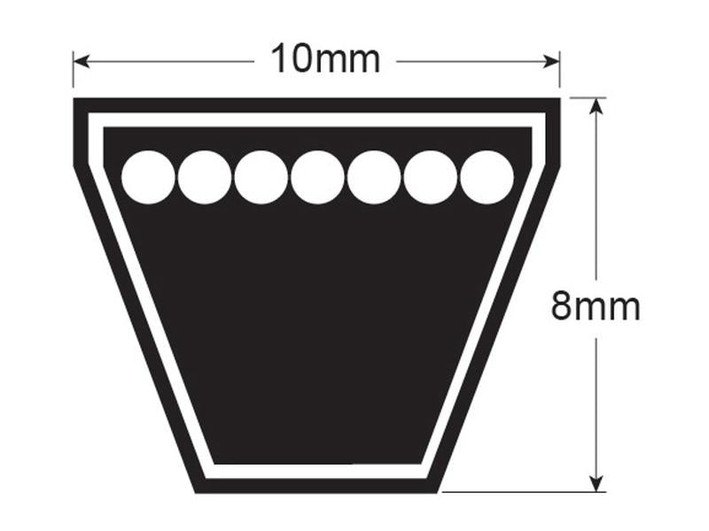 Agribelt Raw Edge Moulded Cogged Belt Kit - AVX Section - Belt No. AVX10 x 1400 (Set of 2) | S.25554 - Product Image 2