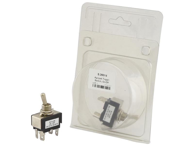 Agripak Toggle Switch on/Off Durable 4-Terminal Design - Sparex Part S.26014