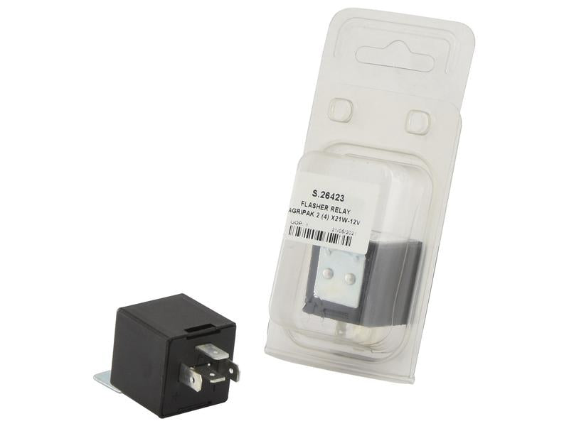 *STOCK CLEARANCE* - Agripak Flasher Relay 12V 2(4)x21W Reliable Light Control - Sparex Part S.26423